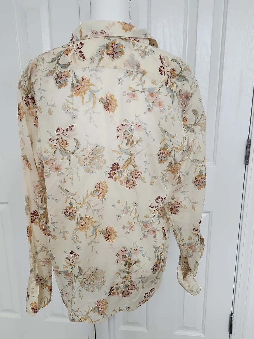 Lauren Ralph Lauren 100% Cotton Floral Button Down Shirt XL Cottagecore - Picture 2 of 4